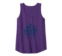 World's Greatest Grandpa: Royalty of Relaxation Tank Top, Women, Purple, XXL