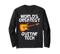 World's Greatest Guitar Tech, Guitarist Musician Funny Long Sleeve T-Shirt