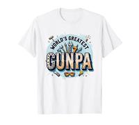 World's Greatest Gunpa: Handyman Hero for Grandpas T-Shirt, Men, White, 6XL
