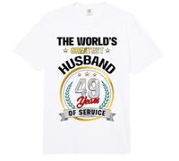 Worlds Greatest Husband 49 Years of Service 49th Anniversary Comfort Colors Adult Heavyweight T-Shirt
