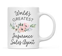 World's Greatest Insurance Sales Agent Mug Durable Ceramic Drinkware Luxury Tea Cup for Café Office Latte 330Ml