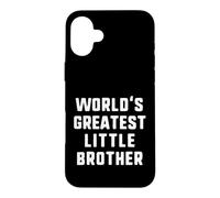 World's Greatest Little Brother Funny Family Case for iPhone 16 Plus