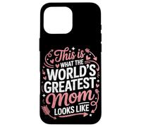 World's Greatest Mom Typography Cute Hearts Arrows Mama Case for iPhone 16 Pro Max