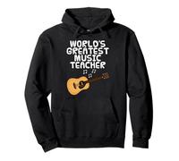 World's Greatest Music Teacher, Guitar Guitarist Musician Pullover Hoodie