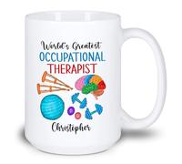 World's Greatest Occupational Therapist Travel Mug Unique Drinking Cup Durable Tea Cup Fun Gifts Foe Birthdays Christmas Valentine's Day 330ml