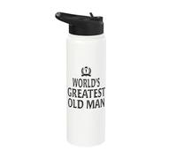 World's Greatest Old Man Cool Coffee Cup for Dad from Kids Stainless Steel Insulated Water Bottle