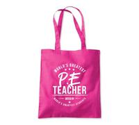 World's Greatest PE Teacher Tote Shopping Bag 10 Litres Capacity 42 x 38cm