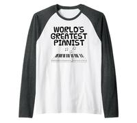 World's Greatest Pianist, Piano Player Music Teacher Funny Raglan Baseball Tee