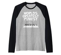 World's Greatest Pianist, Piano Player Music Teacher Funny Raglan Baseball Tee