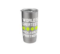 World's Greatest Pickleball Partner teammate Appreciation Stainless Steel Insulated Tumbler
