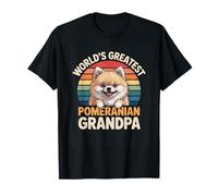 World's Greatest Pomeranian Grandpa Funny Pom Dog Lover T-Shirt