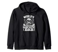 Worlds Greatest Sarcastic Dad, Love my Father & Papa Zip Hoodie