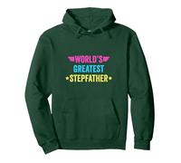 World's Greatest Stepfather Pullover Hoodie, Adult Unisex, Dark Green, X-Large