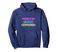 World's Greatest Stepfather Pullover Hoodie, Adult Unisex, Navy Blue, Small