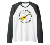 World's Greatest Ukulele Player, Ukulelist Musician Funny Raglan Baseball Tee