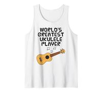 World's Greatest Ukulele Player, Ukulelist Musician Funny Tank Top