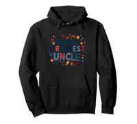 World's Greatest Uncle Fun Celebration Gift Pullover Hoodie, Adult Unisex, Black, L