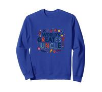 World's Greatest Uncle Fun Celebration Gift Sweatshirt, Adult Unisex, Royal Blue, M
