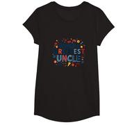 World's Greatest Uncle Fun Celebration Gift T-Shirt, Girls, Black, Medium
