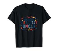 World's Greatest Uncle Fun Celebration Gift T-Shirt, Men, Black, 6XL