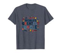 World's Greatest Uncle Fun Celebration Gift T-Shirt, Men, Heather Blue, 6XL