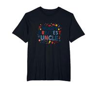 World's Greatest Uncle Fun Celebration Gift T-Shirt, Men's Big and Tall, Black, 2X Tall