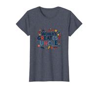World's Greatest Uncle Fun Celebration Gift T-Shirt, Women, Heather Blue, XS