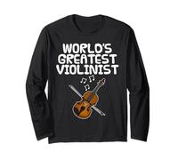 World's Greatest Violinist, Violin Player String Teacher Long Sleeve T-Shirt
