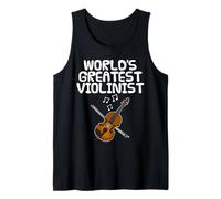 World's Greatest Violinist, Violin Player String Teacher Tank Top