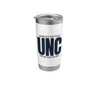 Worlds Hottest UNC Funny BBQ Grill Uncle Quote Stainless Steel Insulated Tumbler