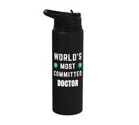 World's Most Committed Doctor for Physicians GPS Stainless Steel Insulated Water Bottle