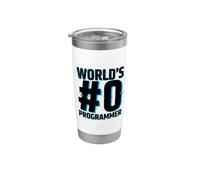 World's Number Zero Programmer, Software Developer Stainless Steel Insulated Tumbler