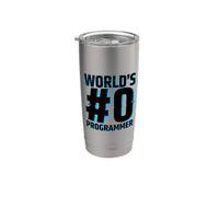 World's Number Zero Programmer, Software Developer Stainless Steel Insulated Tumbler