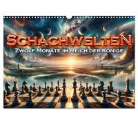 Worlds of Chess: Twelve months in the realm of kings UK-Version (Wall Calendar 2026 DIN A3 Landscape), CALVENDO 12 Month Wall Calendar