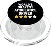 World's Okayest Ambulance Driver Funny Ambulance EMS Driver PopSockets PopGrip for MagSafe