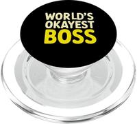 World's Okayest Boss Funny Manager Supervisor Humor PopSockets PopGrip for MagSafe