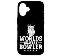 Worlds Okayest Bowler Bowling Ball For Bowling Players Case for iPhone 16