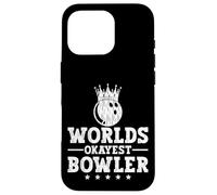 Worlds Okayest Bowler Bowling Ball For Bowling Players Case for iPhone 16 Pro