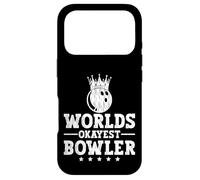 Worlds Okayest Bowler Bowling Ball For Bowling Players Case for iPhone 17 Pro