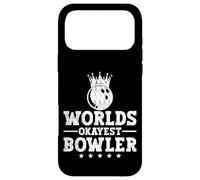 Worlds Okayest Bowler Bowling Ball For Bowling Players Case for iPhone 17 Pro Max