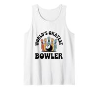World's Okayest Bowler, Pin Bowl Lover Bowling Player Tank Top