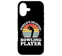 Worlds Okayest Bowling Player Funny Bowling Bowler Team Mens Case for iPhone 17