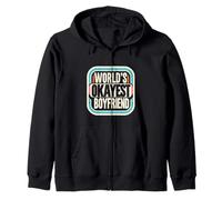 World's Okayest Boyfriend Partner Fun Relationship |- Zip Hoodie