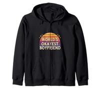 World's Okayest Boyfriend Partner Fun Relationship |-- Zip Hoodie