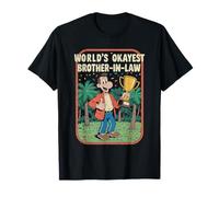 World's Okayest Brother-in-Law Funny Cartoon Award Style T-Shirt
