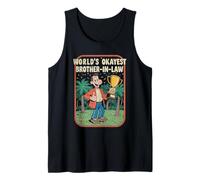 World's Okayest Brother-in-Law Funny Cartoon Award Style Tank Top