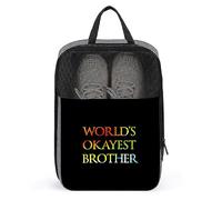 World's Okayest Brother Travel Shoe Bags Portable Storage Pouch Shoe Organizer Tote Bag for Women Men