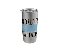 World's Okayest Captain Funny Boat Pilot Stainless Steel Insulated Tumbler