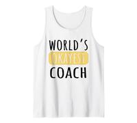 World's Okayest Coach Funny Novelty Coaching Humor Tank Top
