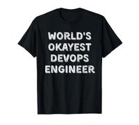 World's Okayest Devops Engineer Retro Vintage Sarcastic IT T-Shirt